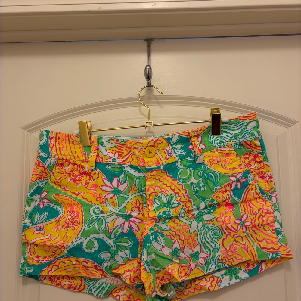 Lilly Pulitzer Green, Yellow & Pink Floral Shorts